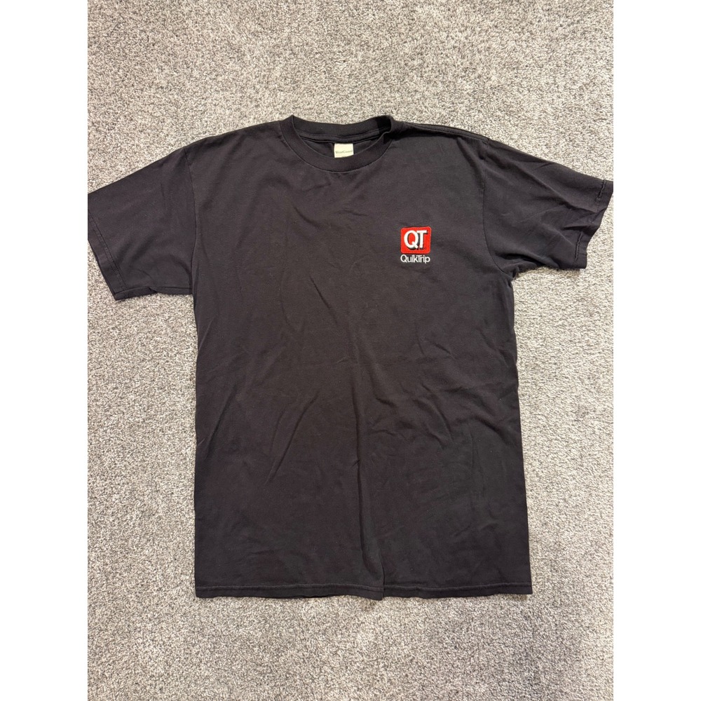 WearGuard T-Shirt Men L Black QuikTrip QT Embroidered Logo Workwear Short Sleeve